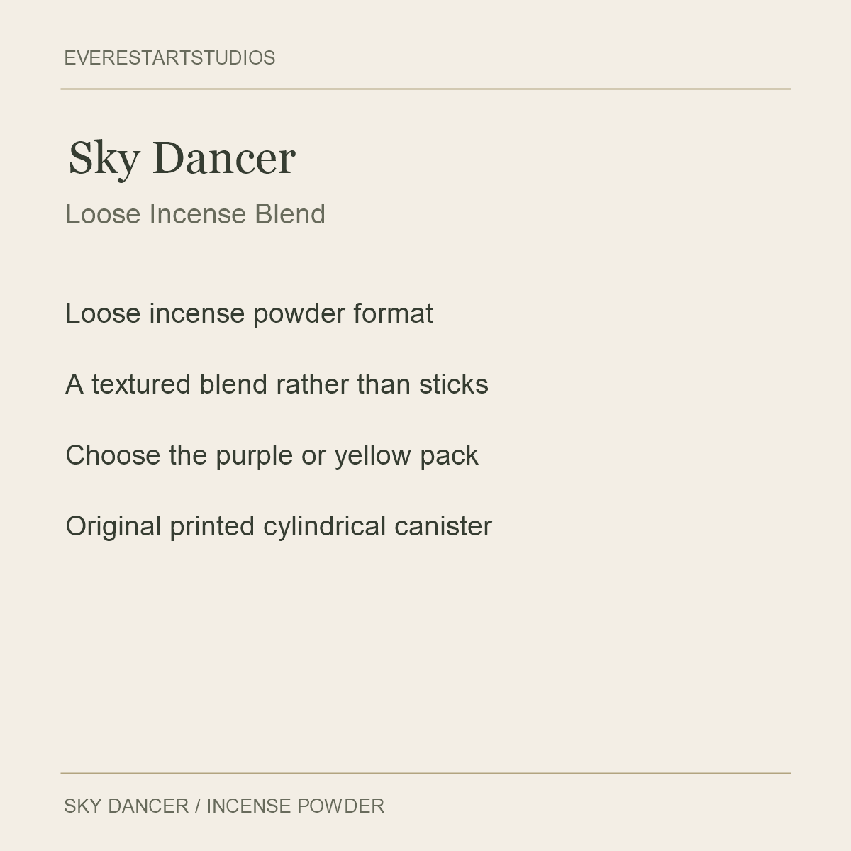 Sky Dancer Incense Powder — Sky Dancer