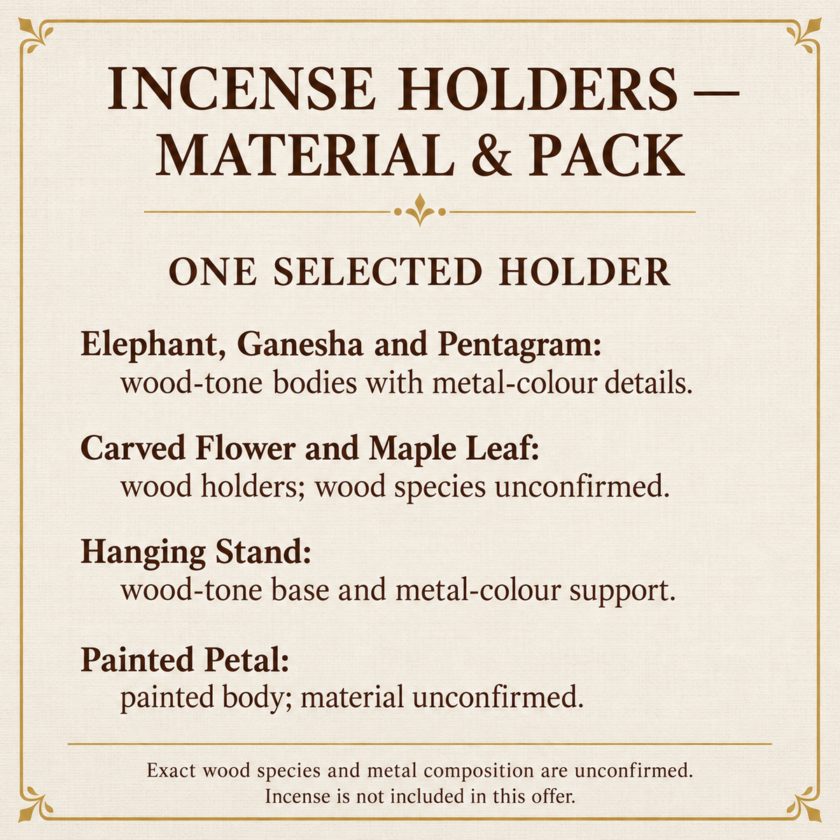 Holder material and packaging guide