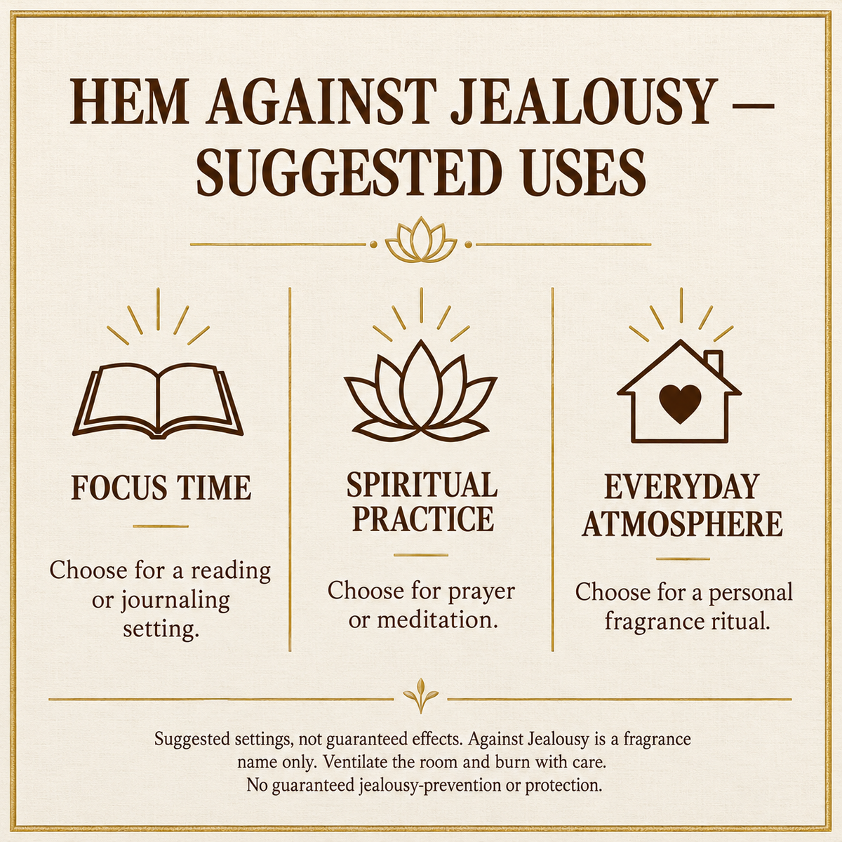 Against Jealousy suggested uses