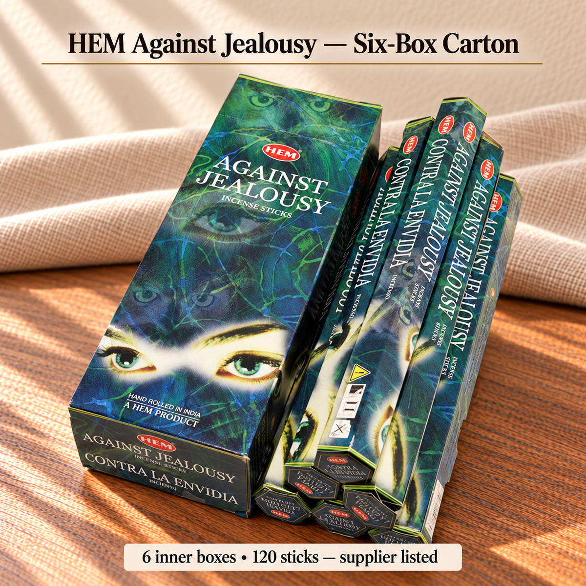 Against Jealousy — Six-Box Carton