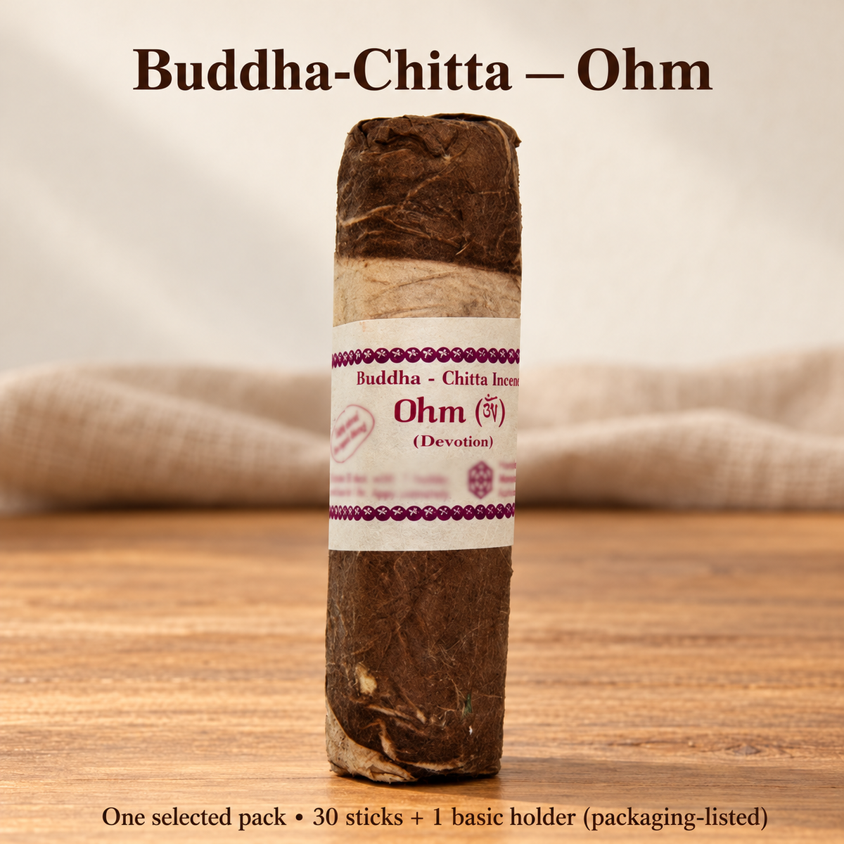 Buddha-Chitta Incense — Five Wrapped Selections with Basic Holder | variant-03