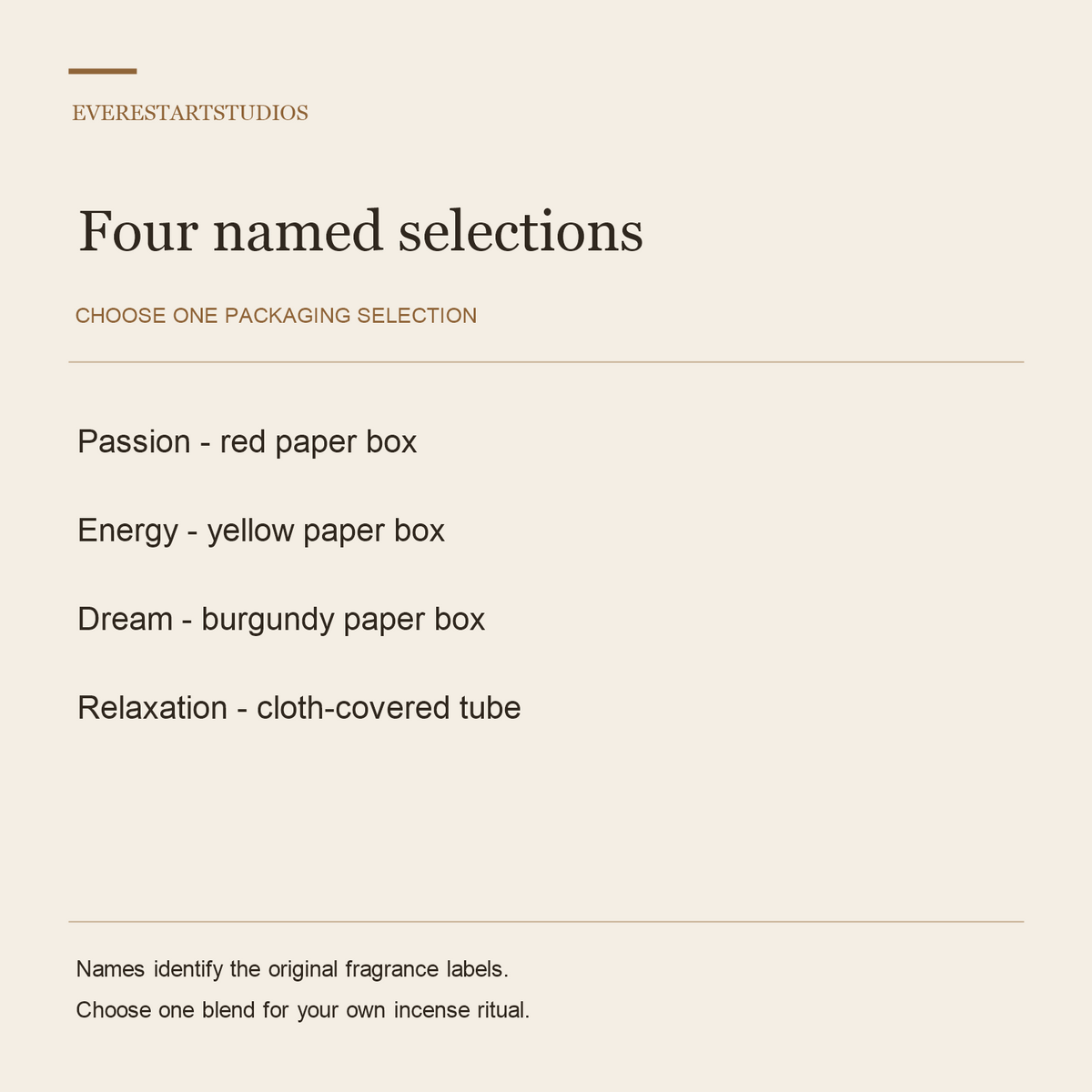 Himalayan incense — materials