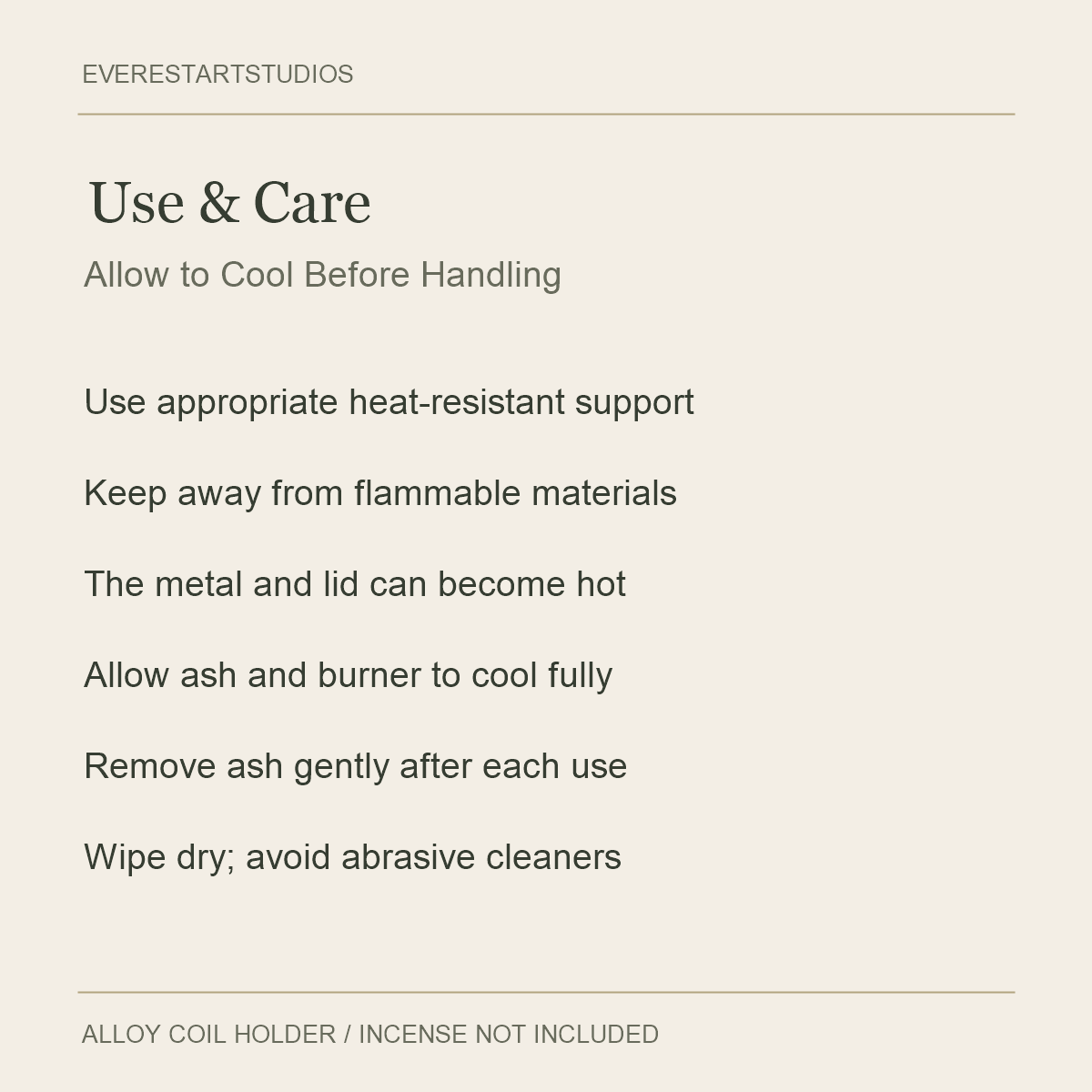 Dragon & Phoenix Alloy Coil Burner — Use & Care
