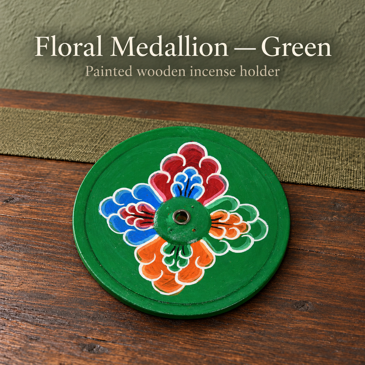 Floral Medallion — Green