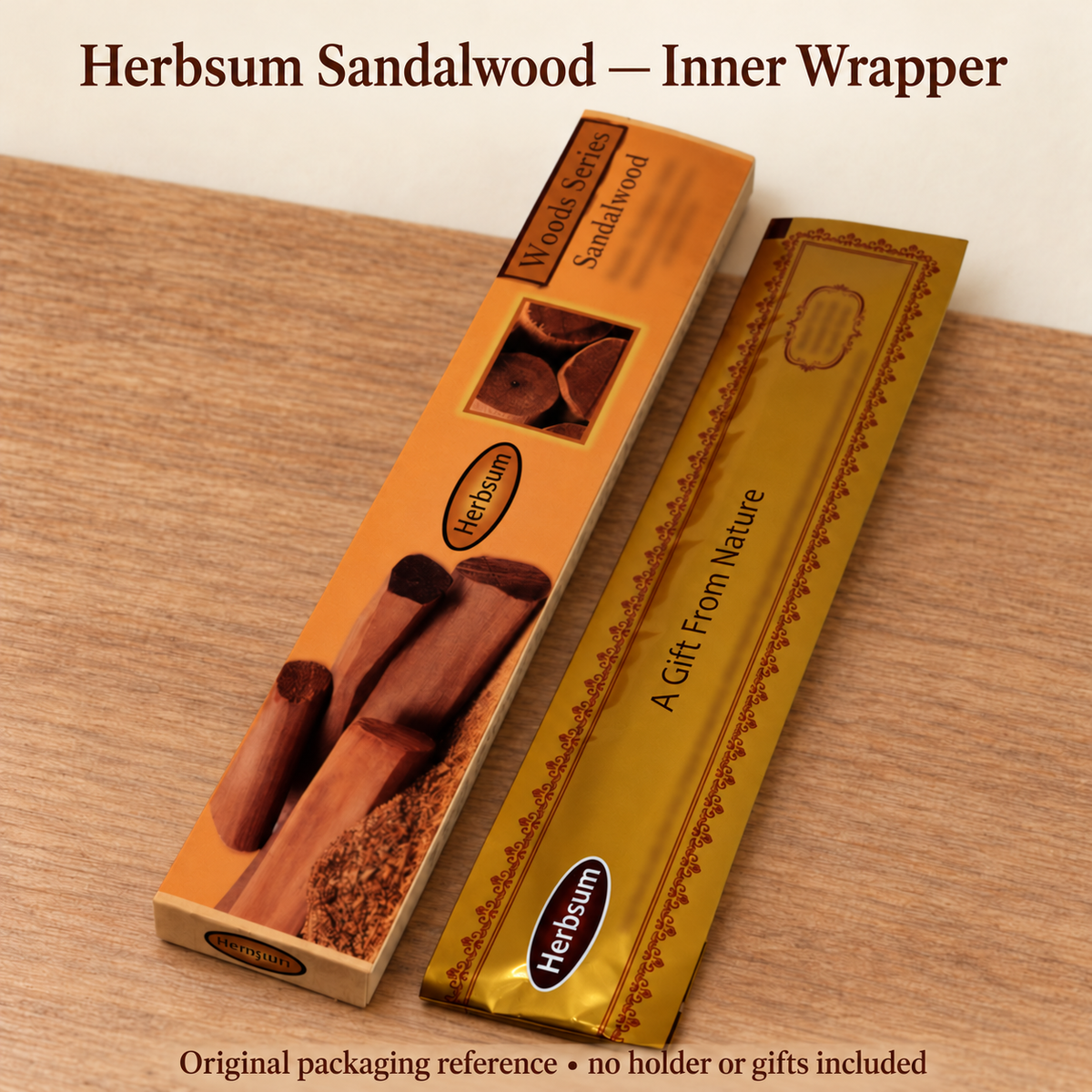 HerbsumSandalwoodactualgoldinnerwrapper