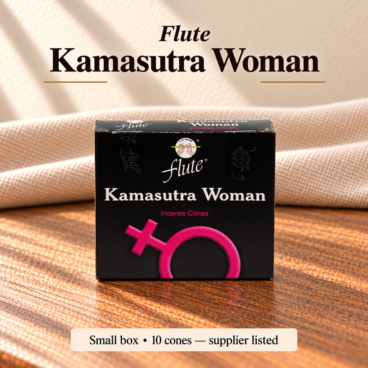Flute Kamasutra Woman — small box, 10 cones supplier listed