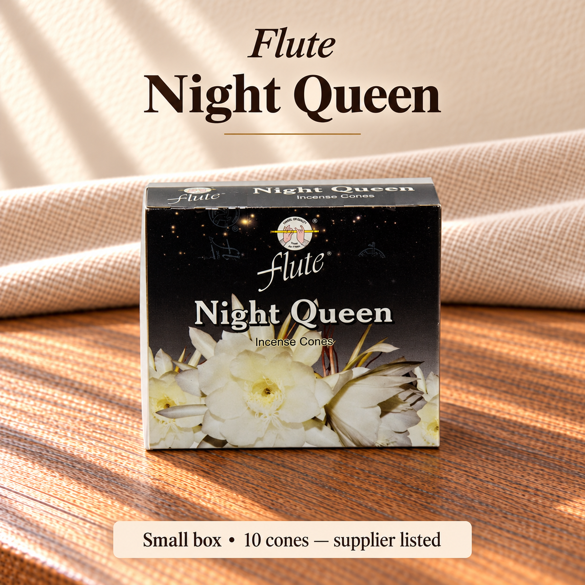 Flute Night Queen — small box, 10 cones supplier listed