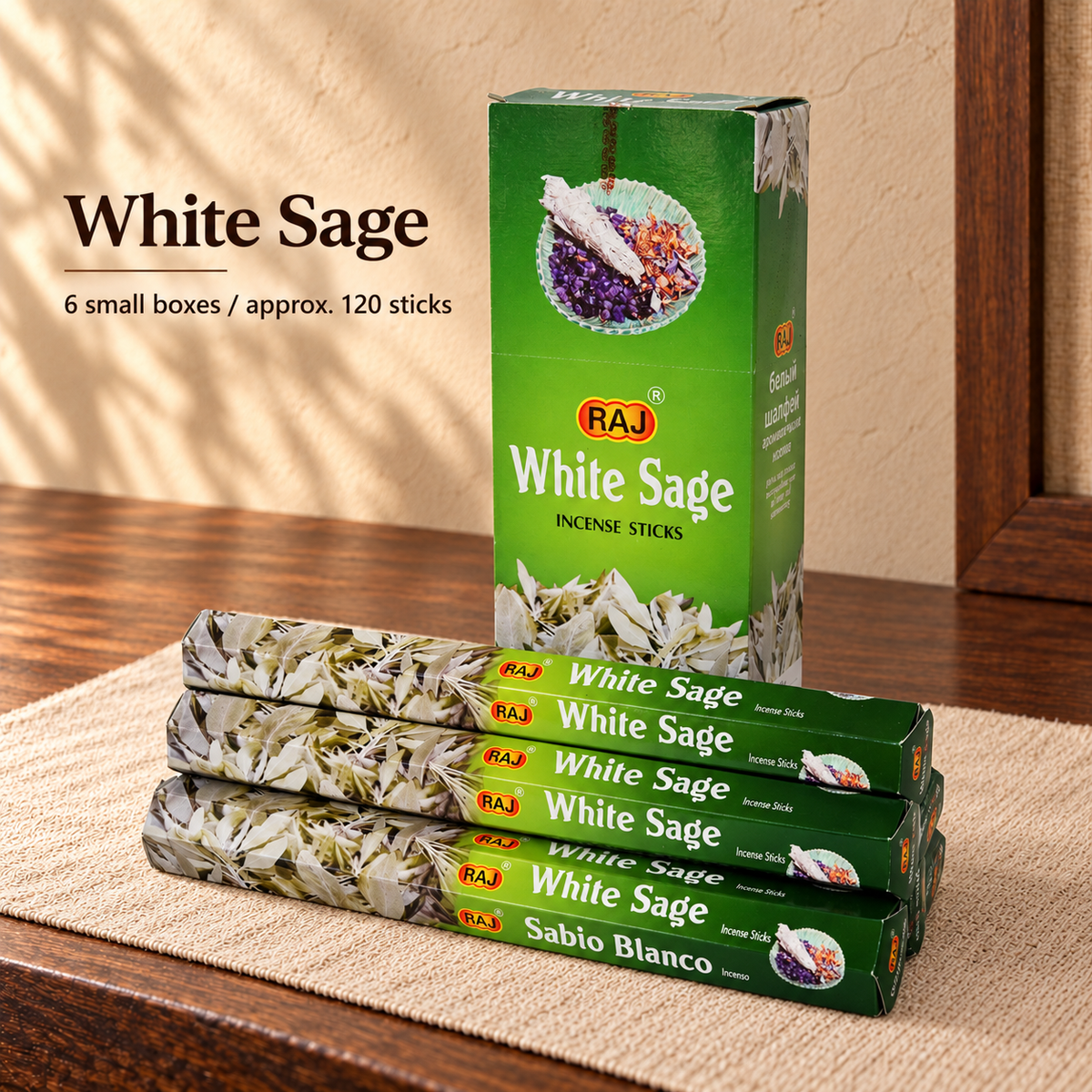 TB7101159486-22 | White Sage | 6 small boxes / approx. 120 sticks