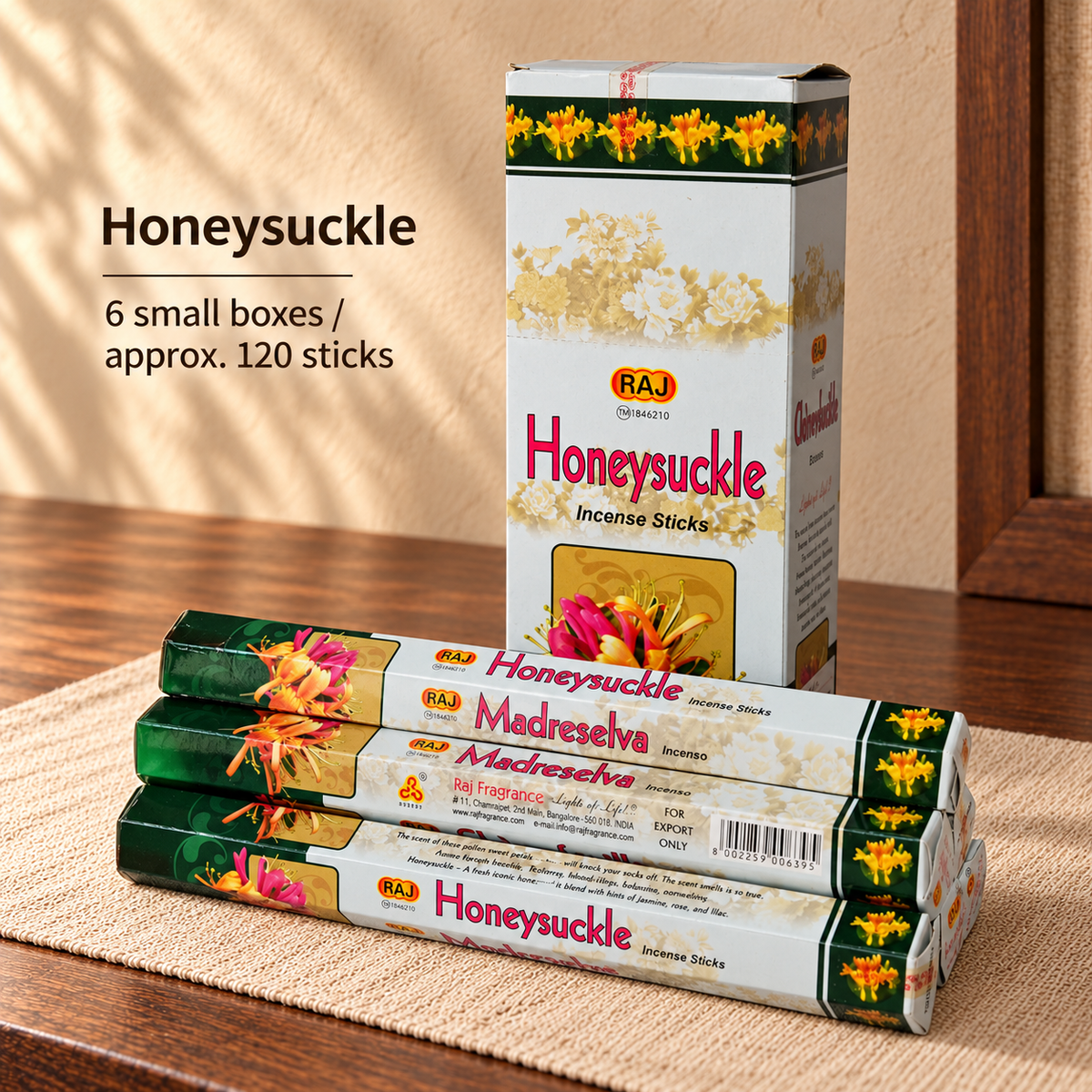 TB7101159486-35 | Honeysuckle | 6 small boxes / approx. 120 sticks
