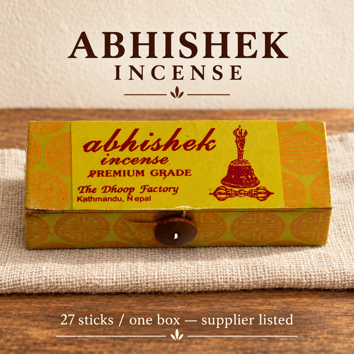 Abhishek | 27 sticks — supplier listed