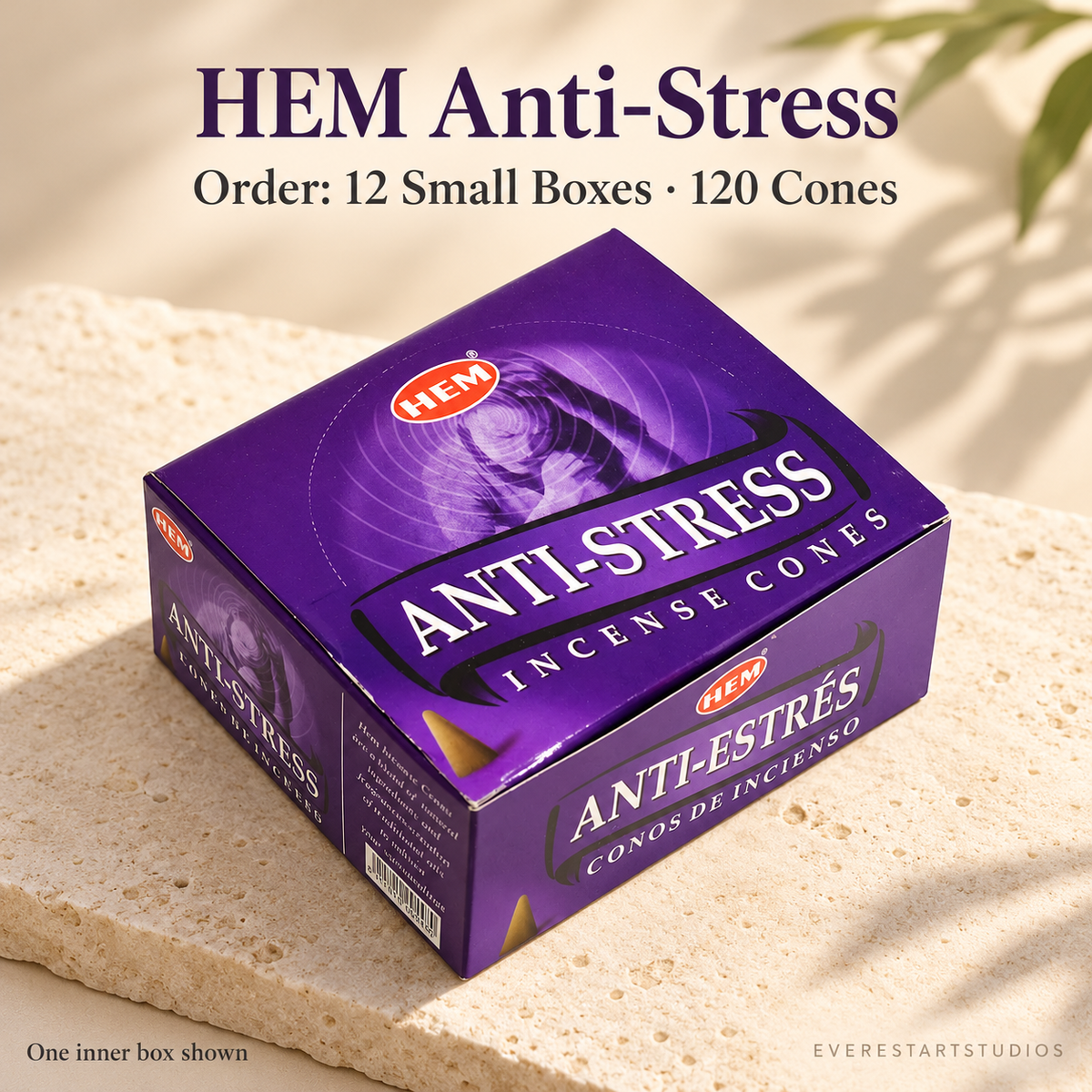 HEM Anti-Stress, selected order12smallboxes120regularcones; one inner box shown