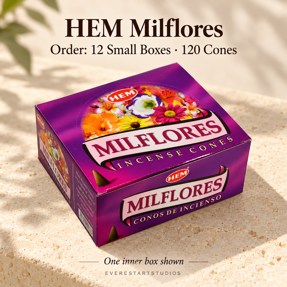 HEM Milflores, selected order12smallboxes120regularcones; one inner box shown