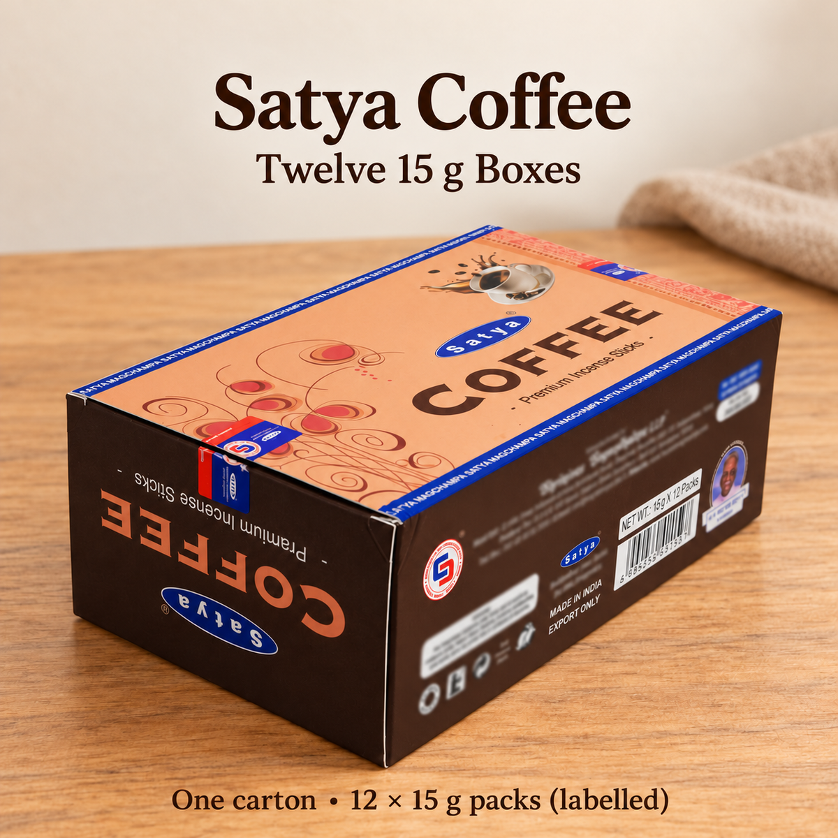 Satya Coffee Incense Sticks — Twelve 15 g Boxes — product-05