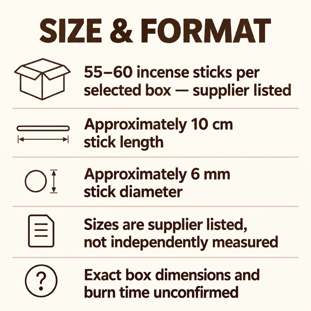 Mahakala Incense — 55–60 Short Sticks in Decorated Box — size