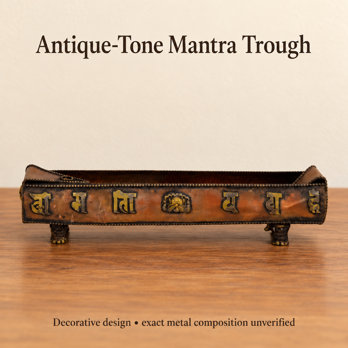 Mantra troughholder antique-tone decorated front