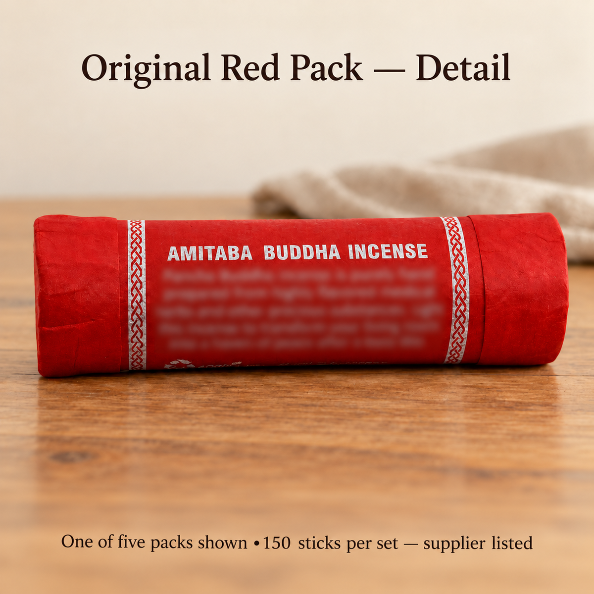 Original red pack from five-coloured set