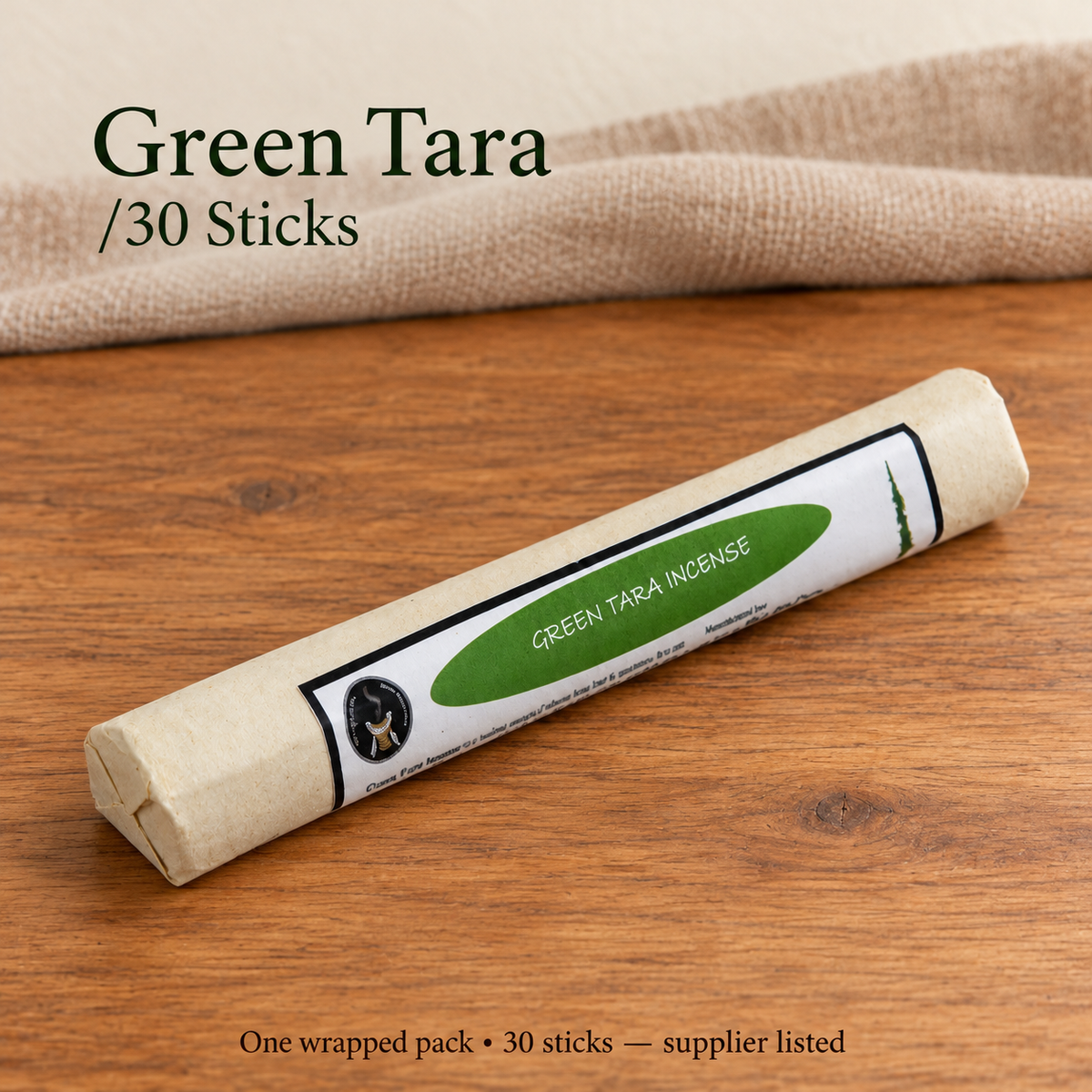 Chimi Poizokhang Green Tara Incense — 30-Stick Wrapped Pack — product-03