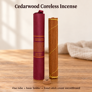 Cedarwood Coreless Incense — Red Tube with Basic Holder | variant-01