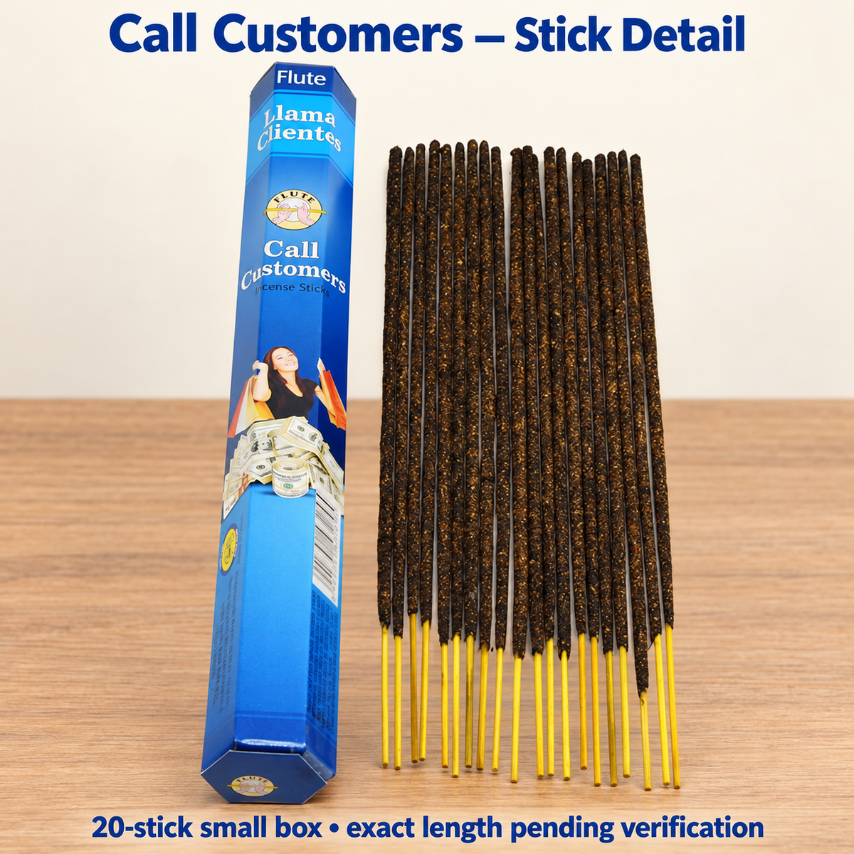 Original Flute Call Customers bamboo-core incense stick detail