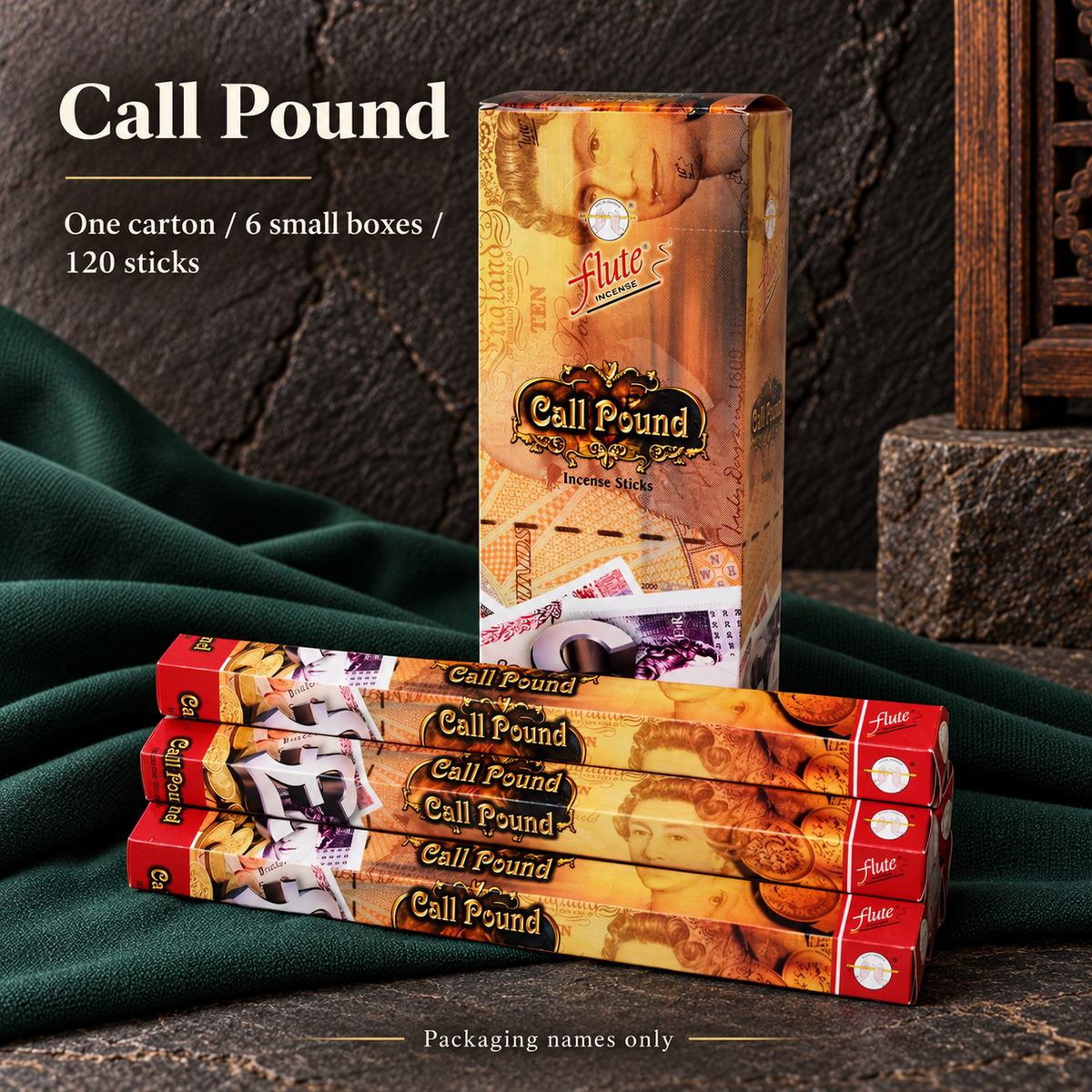 Call Pound — carton of 120 incense sticks