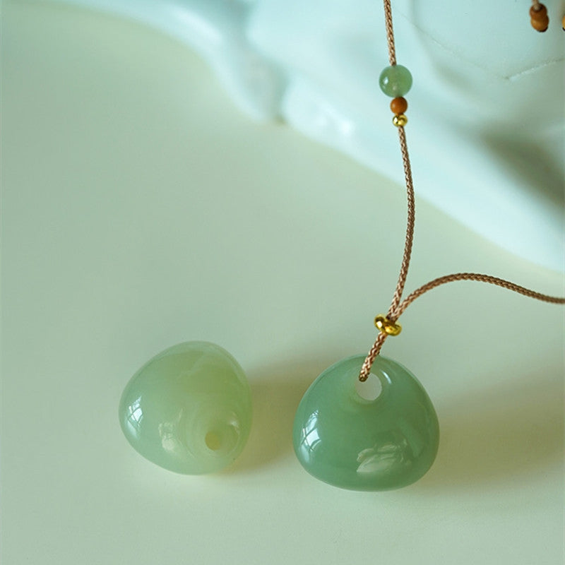 EverestArtstudios Natural Jade Luck Prosperity Necklace Pendant