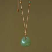 EverestArtstudios Natural Jade Luck Prosperity Necklace Pendant
