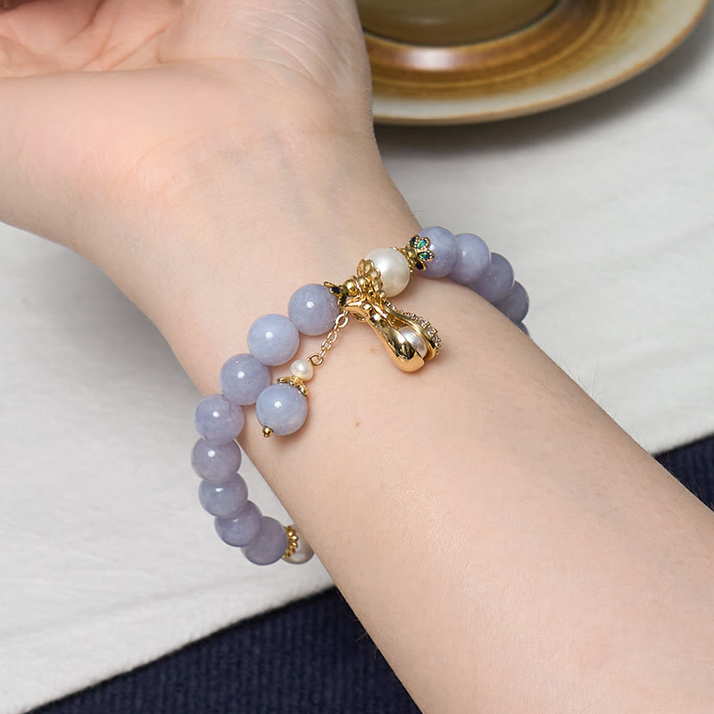 EverestArtstudios Inner Peace And Stress Relief Aquamarine Jade Blue Bracelet Bangle Bundle