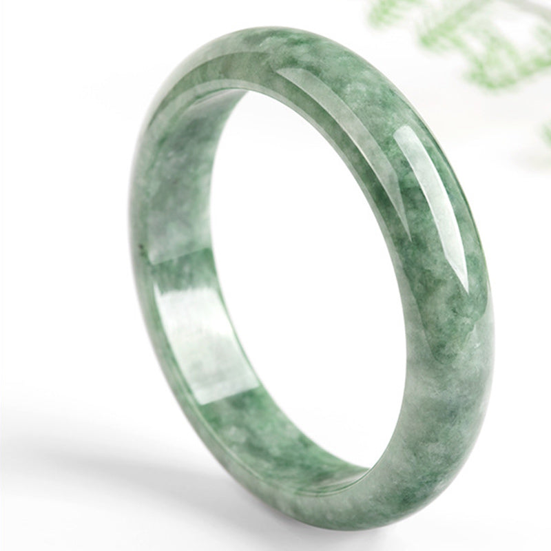 EverestArtstudios Natural Jade Luck Wealth Bangle Bracelet