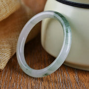 EverestArtstudios Natural Jade Abundance Protection Bracelet Bangle