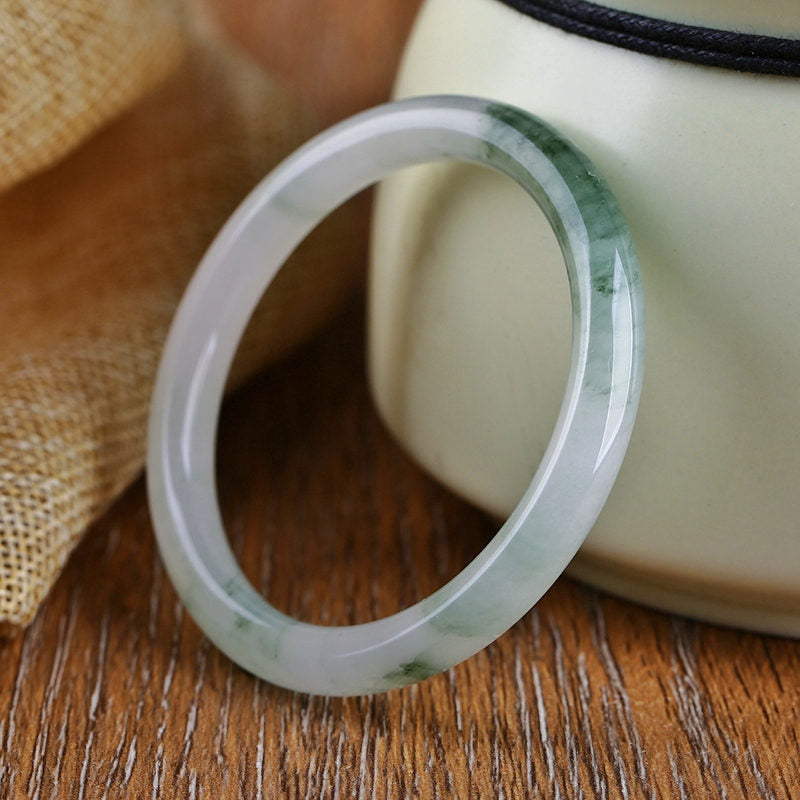 EverestArtstudios Natural Jade Abundance Protection Bracelet Bangle