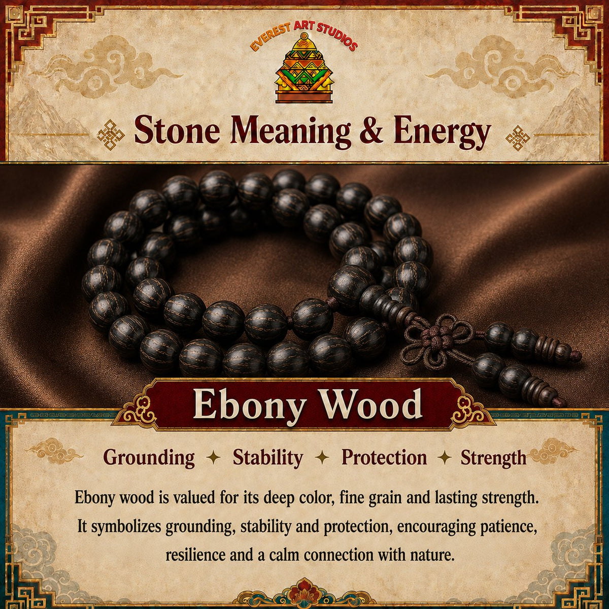 EverestArtstudios ebony wood meaning and symbolism