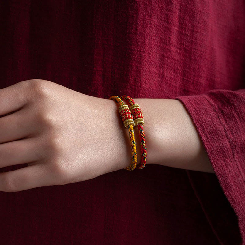 EverestArtStudios Tibet Handmade Chinese Zodiac Luck Strength Braided String Bracelet