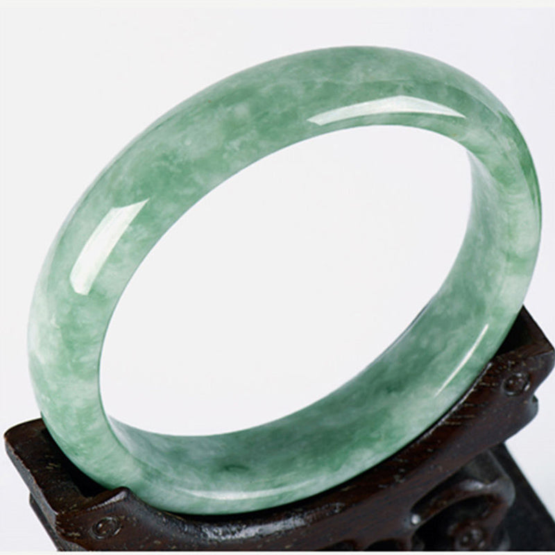 EverestArtStudios Genuine Jade Abundance Cuff Bracelet