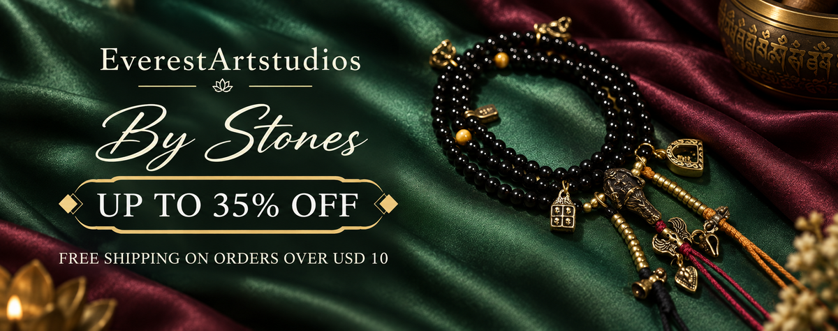 By Stones collection banner. Up to 35% off. Free shipping on orders over USD 10.
