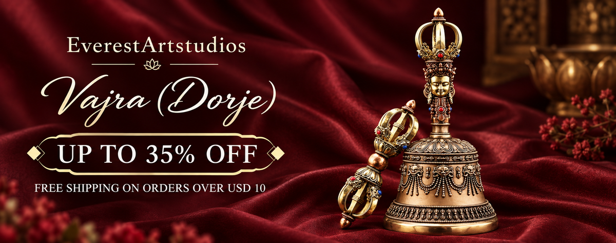 Vajra (Dorje) collection banner. Up to 35% off. Free shipping on orders over USD 10.
