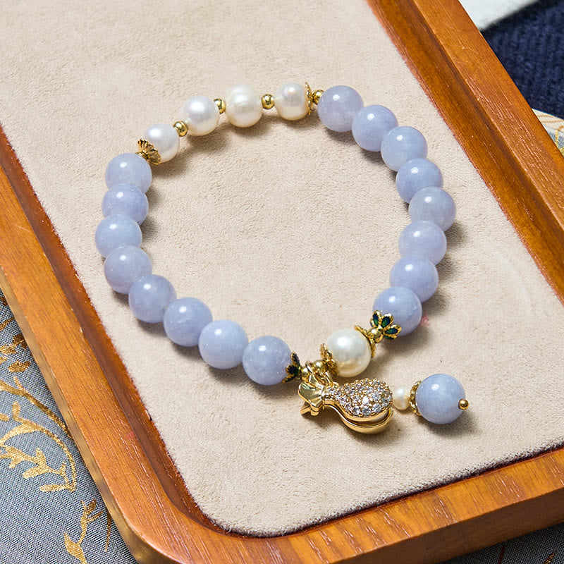 EverestArtstudios Inner Peace And Stress Relief Aquamarine Jade Blue Bracelet Bangle Bundle