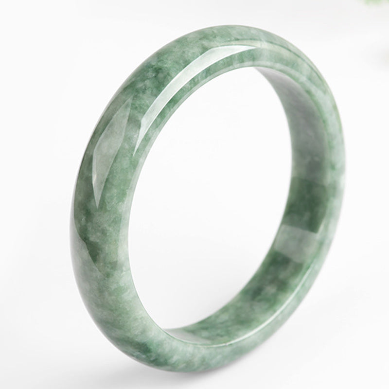EverestArtstudios Natural Jade Luck Wealth Bangle Bracelet