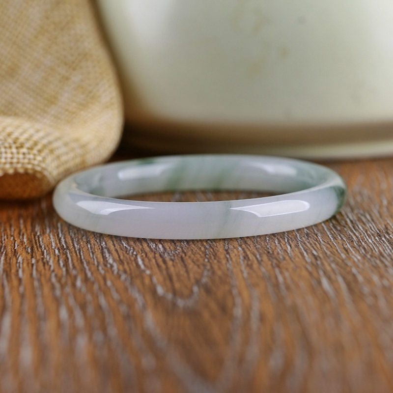 EverestArtstudios Natural Jade Abundance Protection Bracelet Bangle
