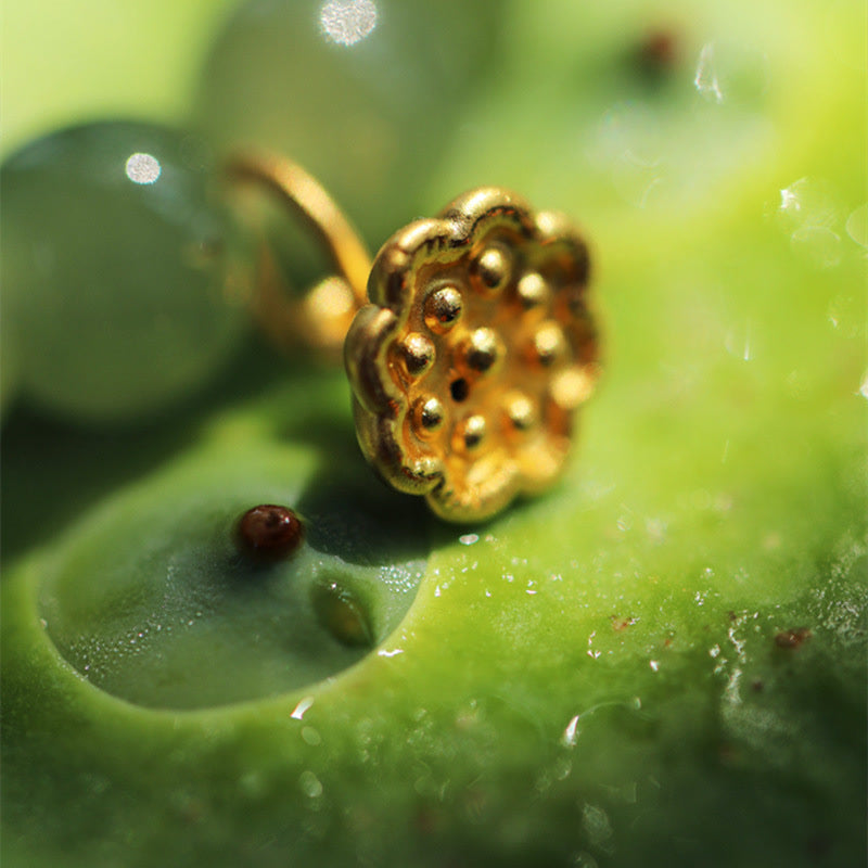 EverestArtstudios Jade Lotus Abundance Adjustable Bracelet