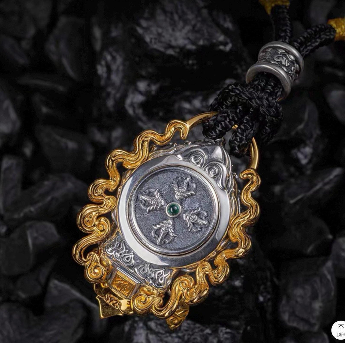 Handcrafted Silver Acala Pendant ������������������ Tibetan Guardian Amulet ���������