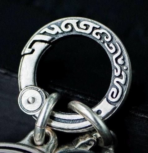 Handcrafted Dragon Loong Keychain Ring, Tibetan Copper Good Fortune Protection, Figurine key ring, Home Decor Unique Gift