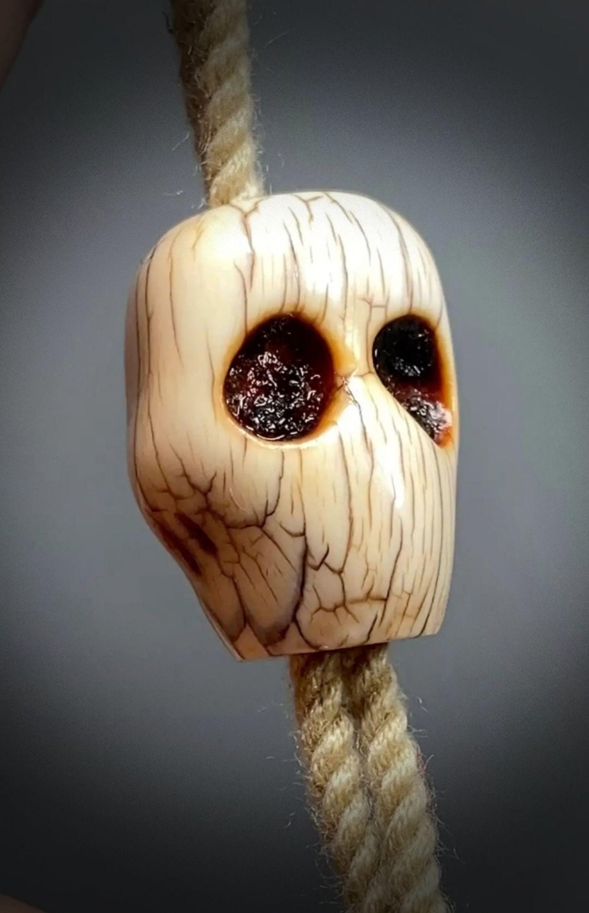 Handmade Tibetan Yak Bone Skull Mala - 108 Prayer Beads for Meditation, Buddhist Ritual, Unique Gothic Jewelry, Natural Old Ox Bone Carving