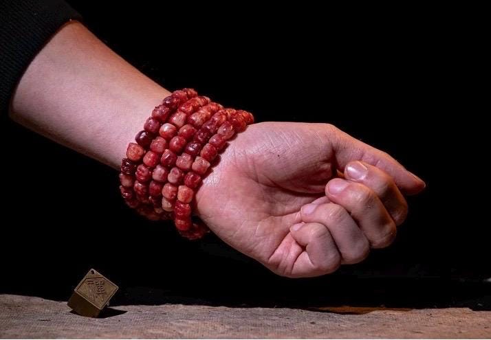 Natural Camel Bone 108 Mala Beads Hand Carved Maitreya Buddha Zen Prayer Necklace Multi-wrap Bracelet for Men Women Genuine Bone Art 10mm