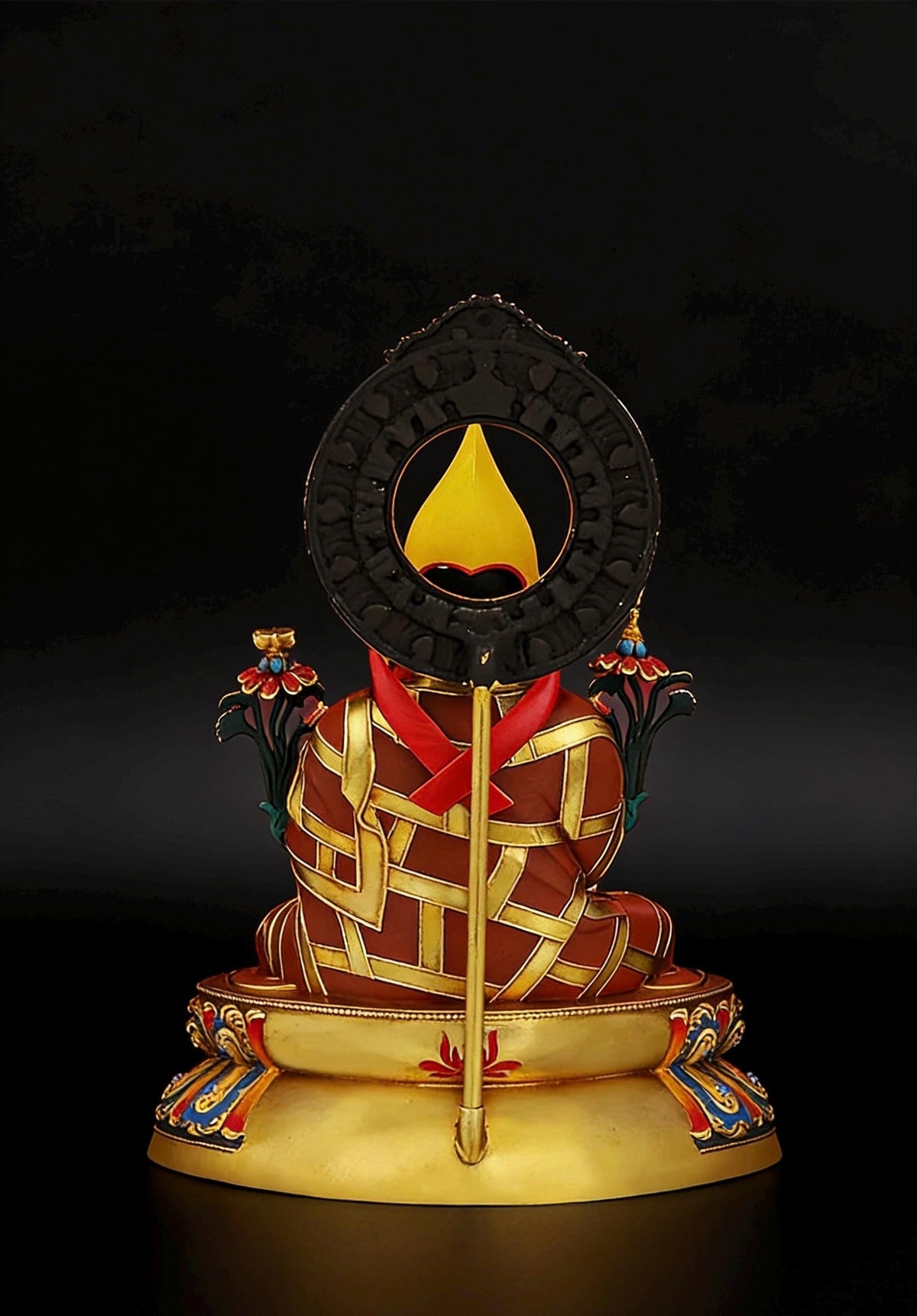 Hand-Painted Je Tsongkhapa Statue - Nepal Craft Copper Tibetan Buddha Figurine for Home Altar, Buddhist Art Decor, Gelug Founder