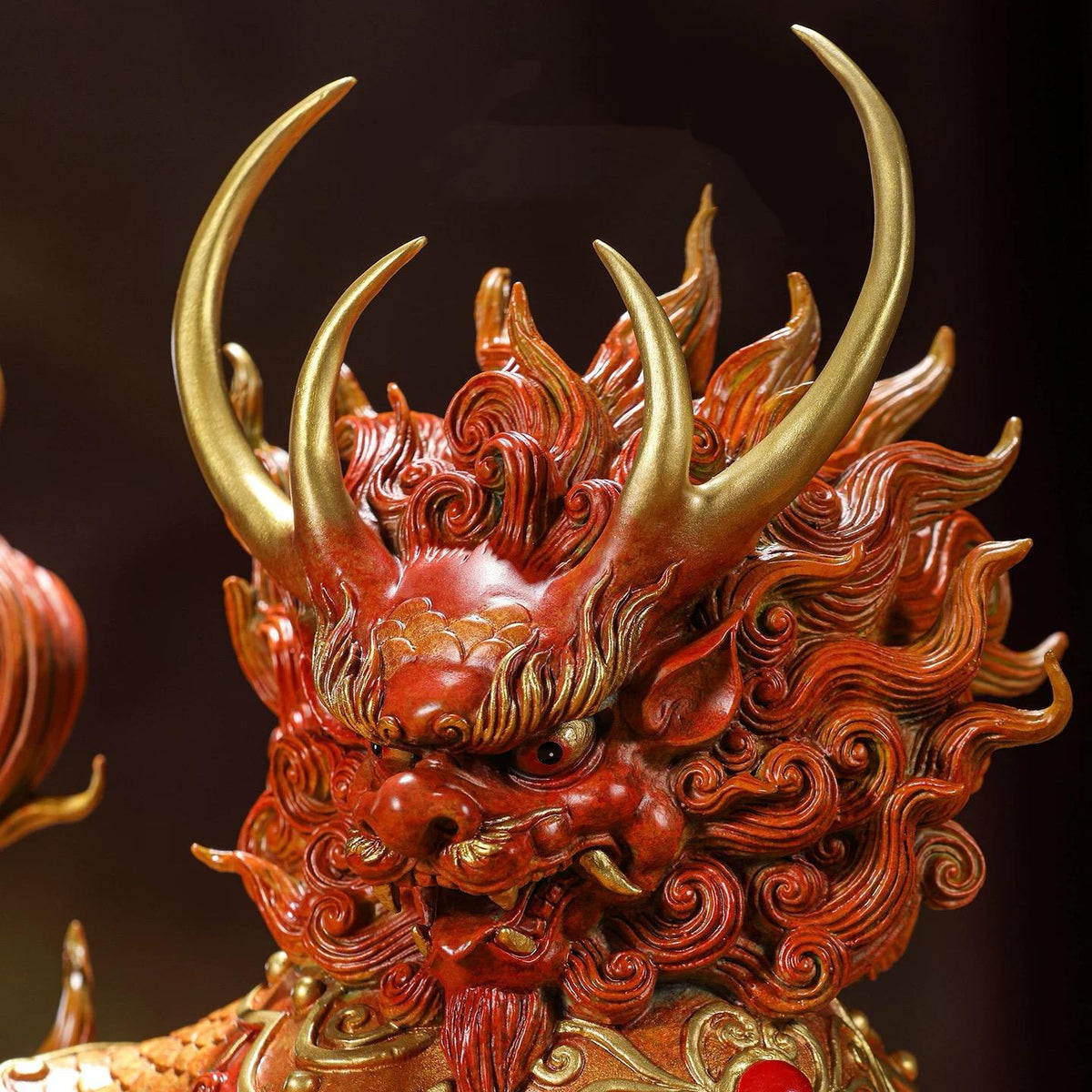 Handcrafted Brass Qilin Statues Pair - Mythical Kirin Sculpture for Home Office Decor, Housewarming & Grand Opening Gift, Feng Shui Art