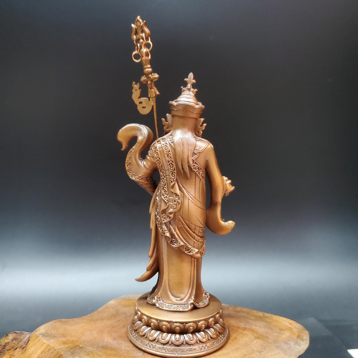 Padmasambhava Statue, Solid Brass Standing Guru Rinpoche, Nepalese Tibetan Buddhist Altar Sculpture, Himalayan Art Home Shrine Decor