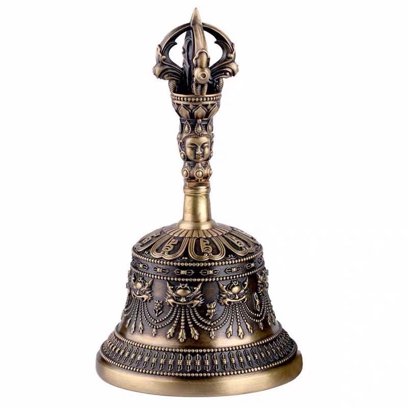 Handcrafted Tibetan Vajra Bell & Dorje Set | Brass Buddhist Ritual Bell | Meditation Altar Tool | Vajrayana Practice Instrument