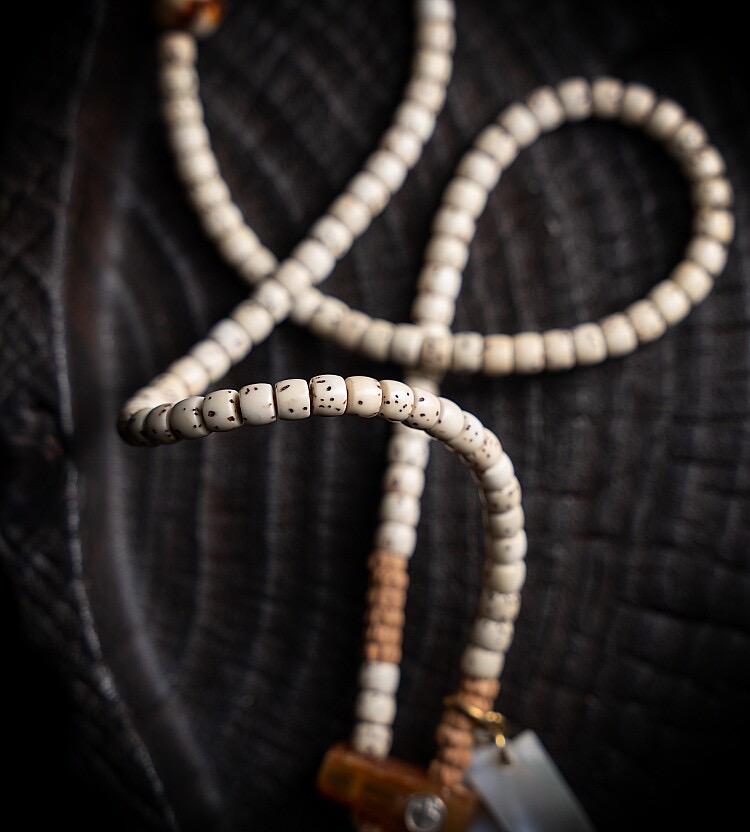 Tibetan 108 Star Moon Bodhi Seed Mala Original White Space Design Buddhist Prayer Beads Meditation Wrap Bracelet for Women