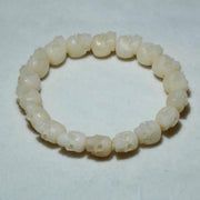 Handcrafted Tibetan Skull Mala Bracelet Reclaimed Yak Amulet Beads