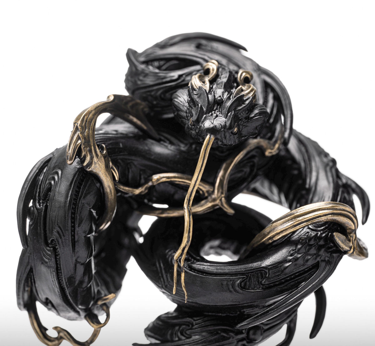 Rattan Snake Art Sculpture, Annual Limited Edition Figurine, High-End Fine Casting Serpent Statue, Luxury Home Decor Collector Art Piece